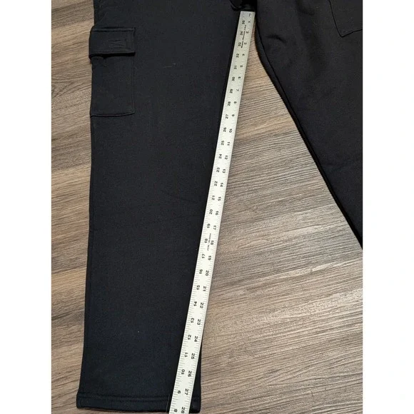 American Giant Mens Black Cargo Sweatpants Fleece Relaxed Fit Made in USA Large - Picture 5 of 5